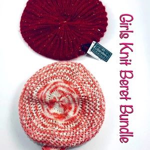 Girls Knit Beret Bundle